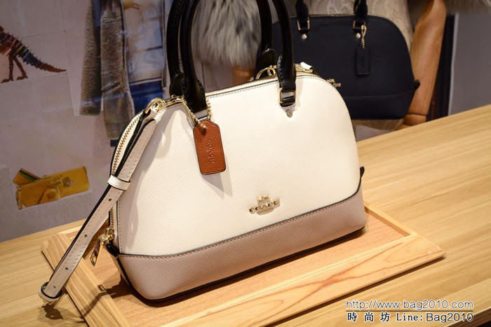 COACH蔻馳 蔻馳原單 全皮貝殼包 37249 容量大 簡單實用 手提斜挎包  Chz1117